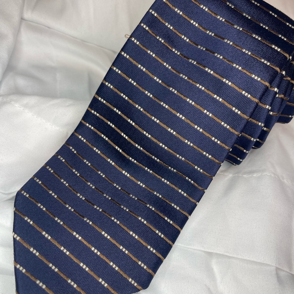 Robert Talbott Blue and Brown Striped Tie